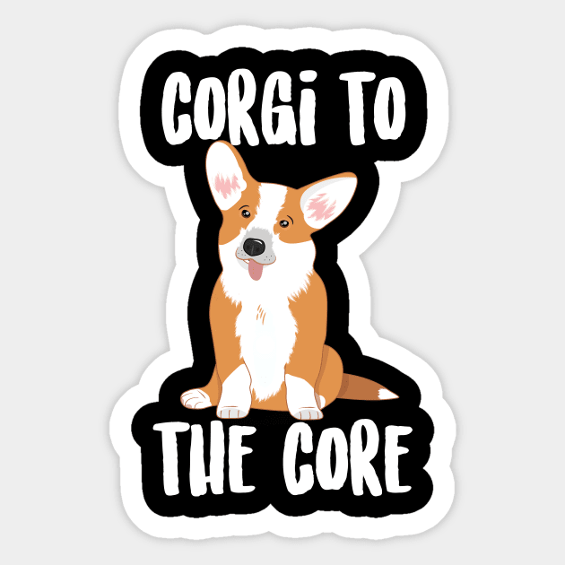 Corgi To The Core Sticker by Eugenex